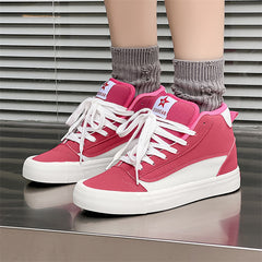 Design inspired canvas shoes for both male and female students, Ins trendy and versatile Hong Kong style casual board shoes