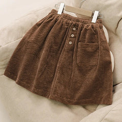 Brown Cotton Skirts