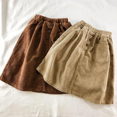 Brown Cotton Skirts