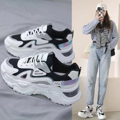 Autumn Thick soled Student Breathable Women's Shoes Sports Shoes Versatile Casual Women's Shoes