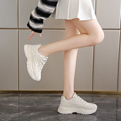 Dad's shoes, women's casual sports shoes, comfortable running, easy to wear white shoes