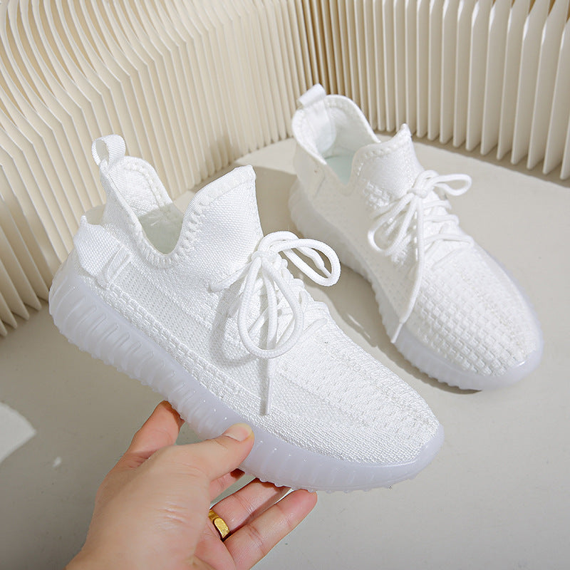 Coconut shoes for both men and women, summer breathable fly woven shoe covers, casual sports shoes, couple's mesh shoes