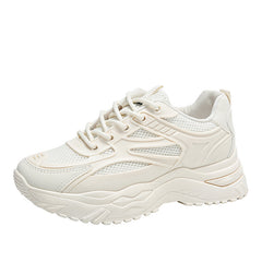 Dad's shoes, women's casual sports shoes, comfortable running, easy to wear white shoes