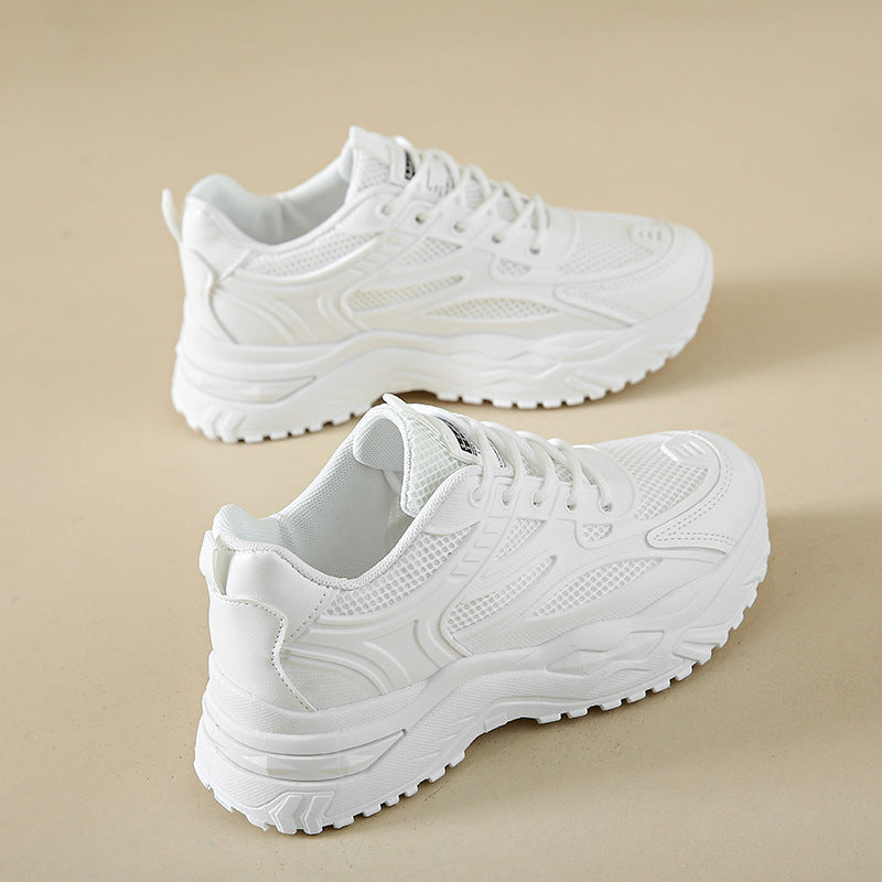 Dad's shoes, women's casual sports shoes, comfortable running, easy to wear white shoes