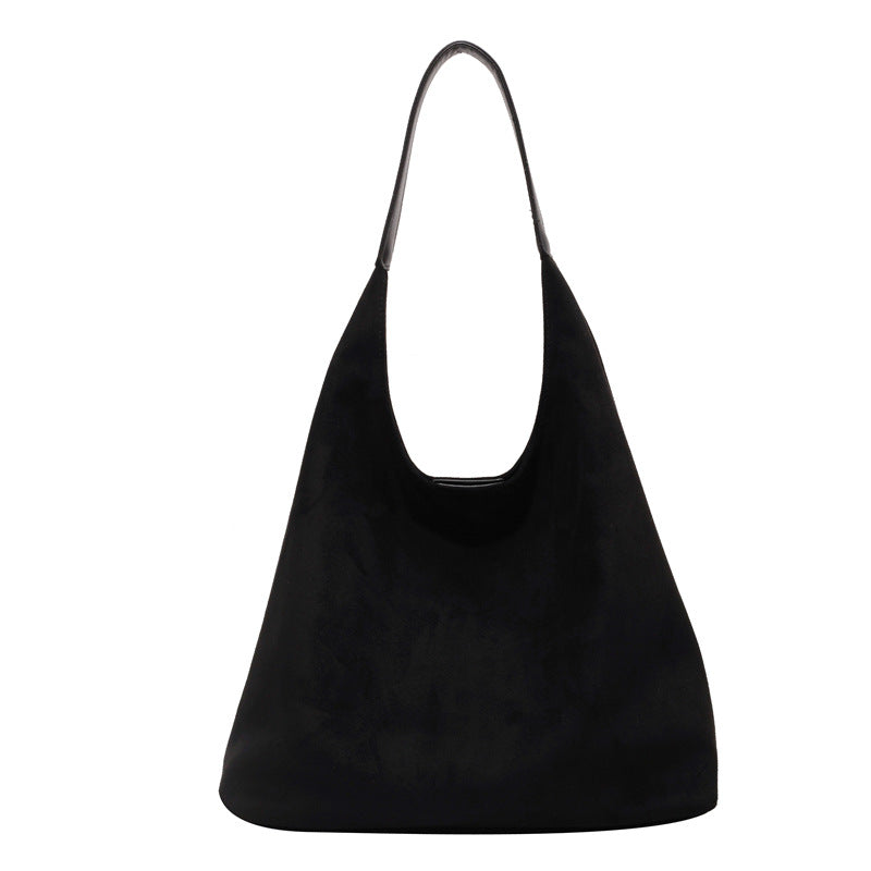 Bag for women large capacity simple tote bag retro and lazy suede big bun mother bag