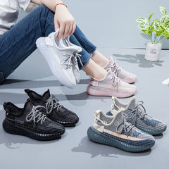 Coconut shoes for both men and women, summer breathable fly woven shoe covers, casual sports shoes, couple's mesh shoes