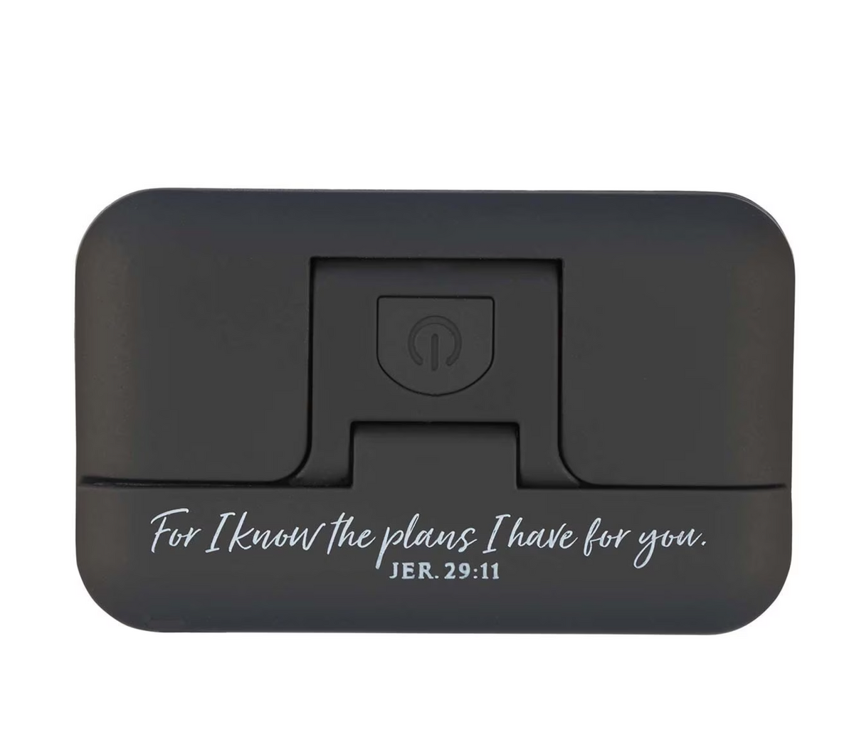 Book Light I Know the Plans Black Adjustable Clip-on - Jeremiah 29:11