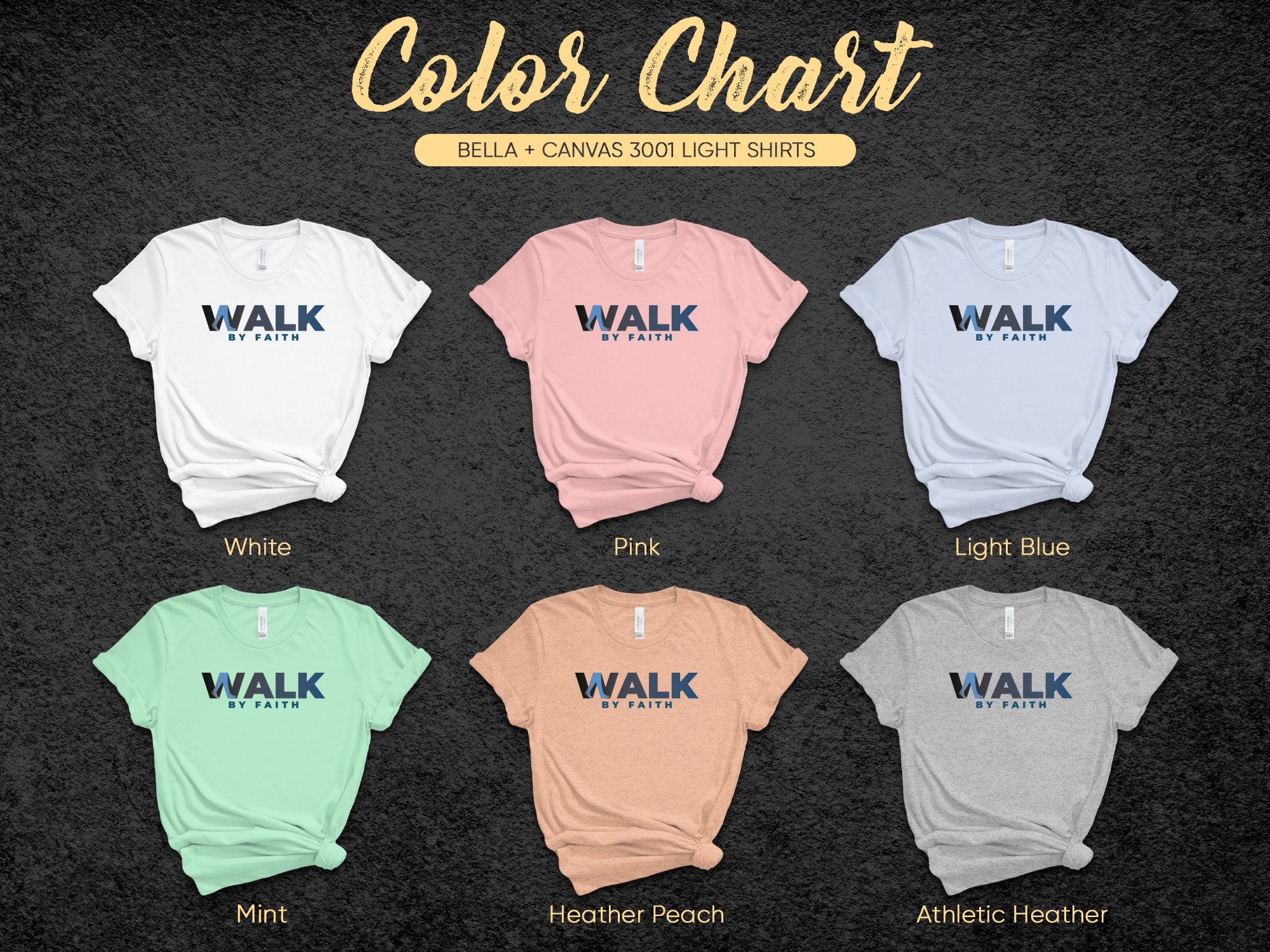 "Walk by Faith" Shirt- Ladies' and Men's Apparel