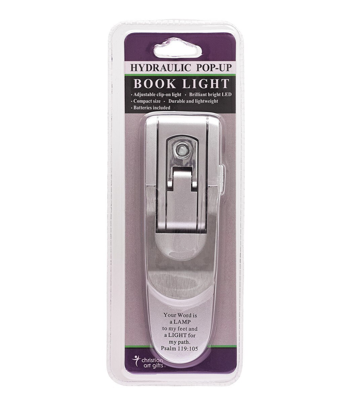 Book Light Silver Hydraulic Pop-up - Psalm 119:105