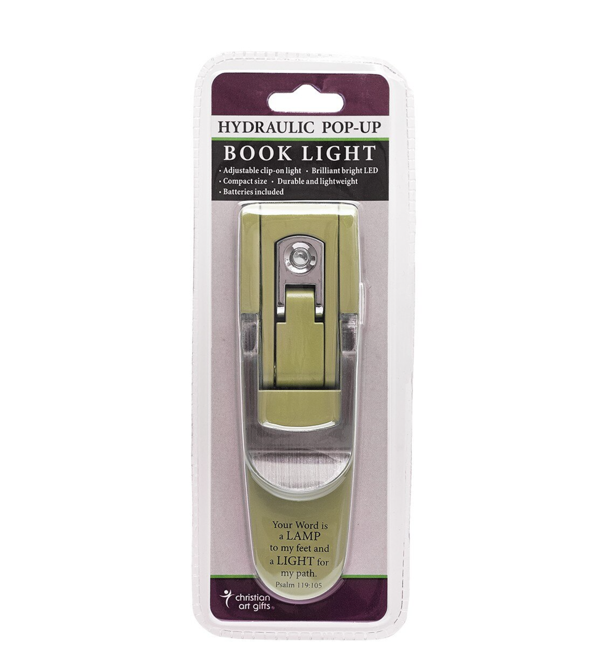 Book Light Green Hydraulic Pop-Up – Psalm 119:105