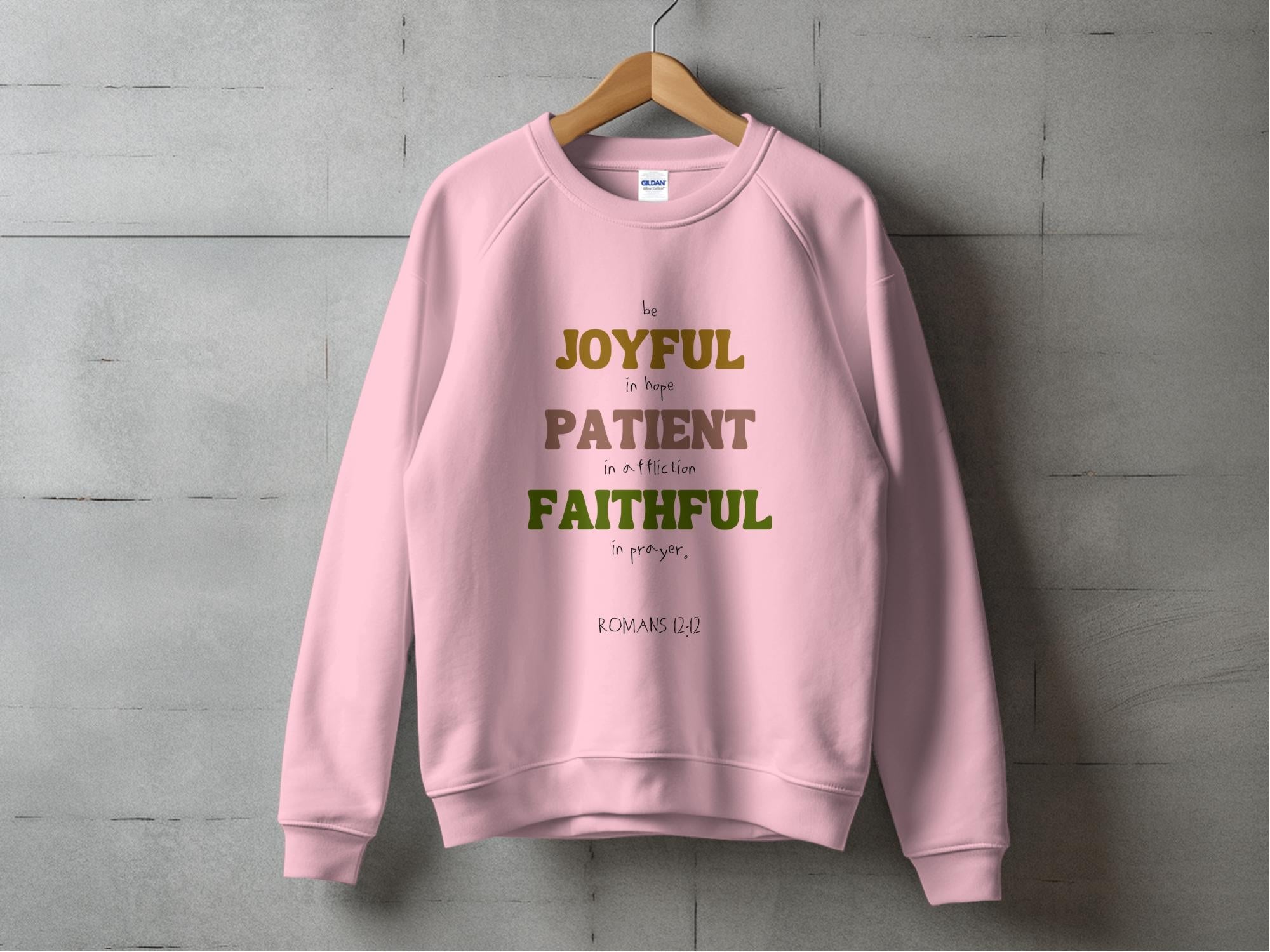 "Be Joyful, Patient, Faithful...Rom.12:12" Shirt- Ladies' Apparel