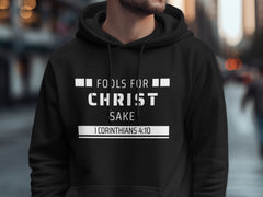 "Fools for Christ...1 Cor.4:10" Black Shirt-Men's Apparel