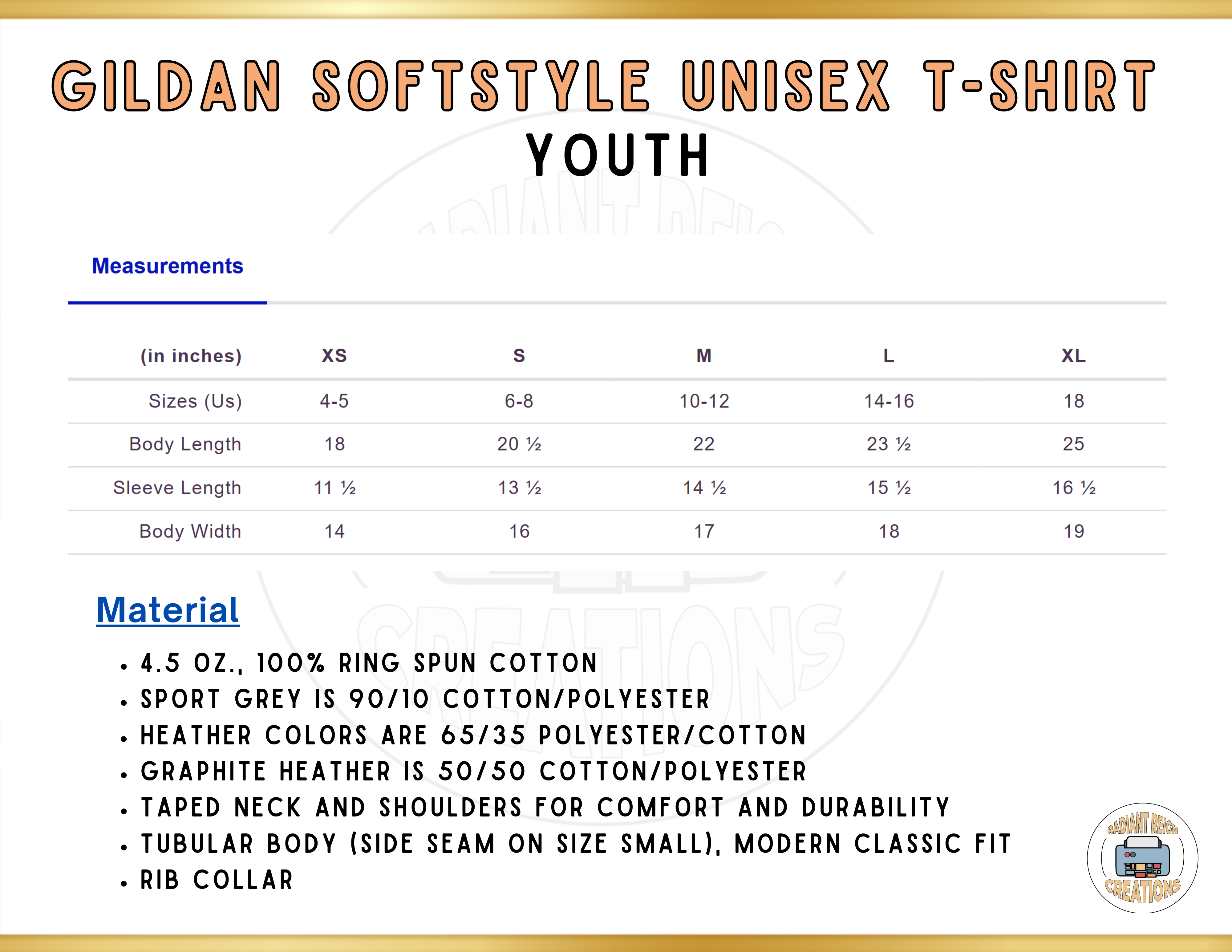 "Create Your Own Shirt"-GILDAN Softstyle T-shirt- ADULT & YOUTH