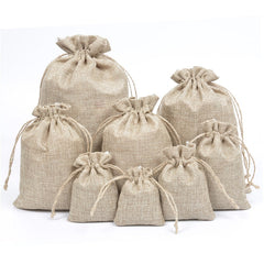 10pcs Jute Drawstring Bags