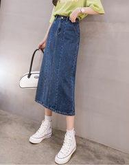 Denim Midi Skirt