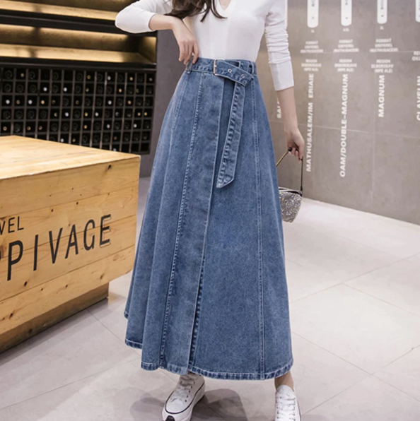 Denim Midi Skirt