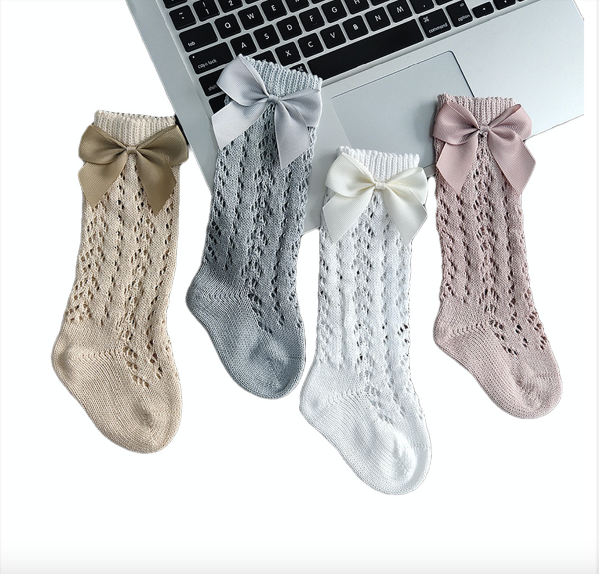 Bow Mesh Socks