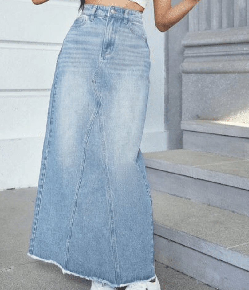 Denim Maxi Skirt