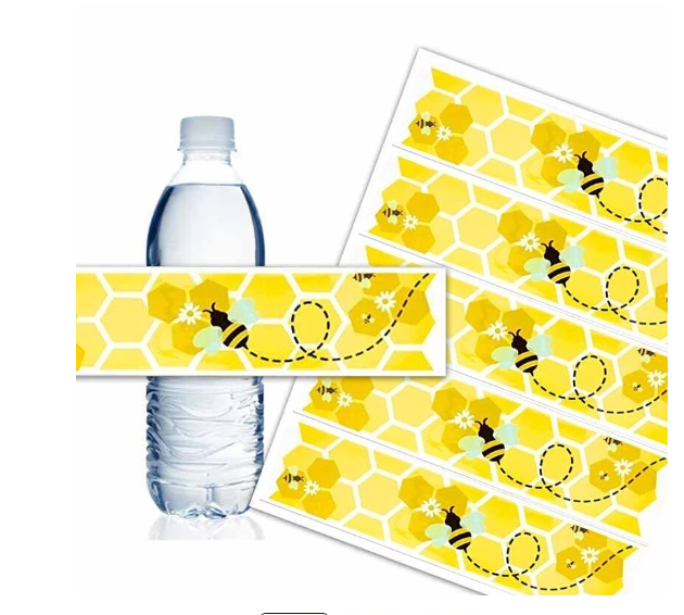 Bee Water Bottle Labels