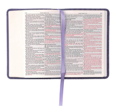 Bible-Purple Faux Leather King James Version Mini Pocket Bible