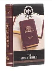 Bible-Burgundy Faux Leather King James Version Pocket Bible