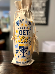 Chanuka Themed Wine Bag