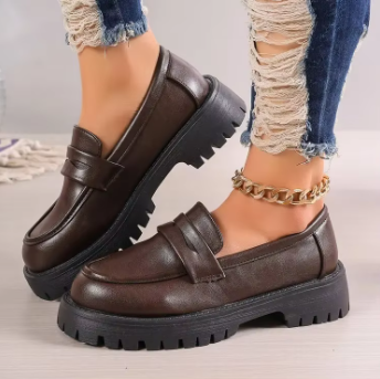 Brown Chunky Loafers