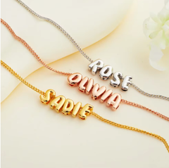 Bubble Letter Necklace