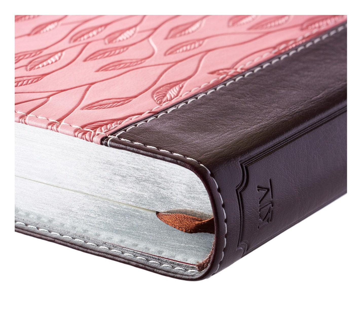 Bible-Burgundy and Pink Faux Leather Compact King James Version Bible