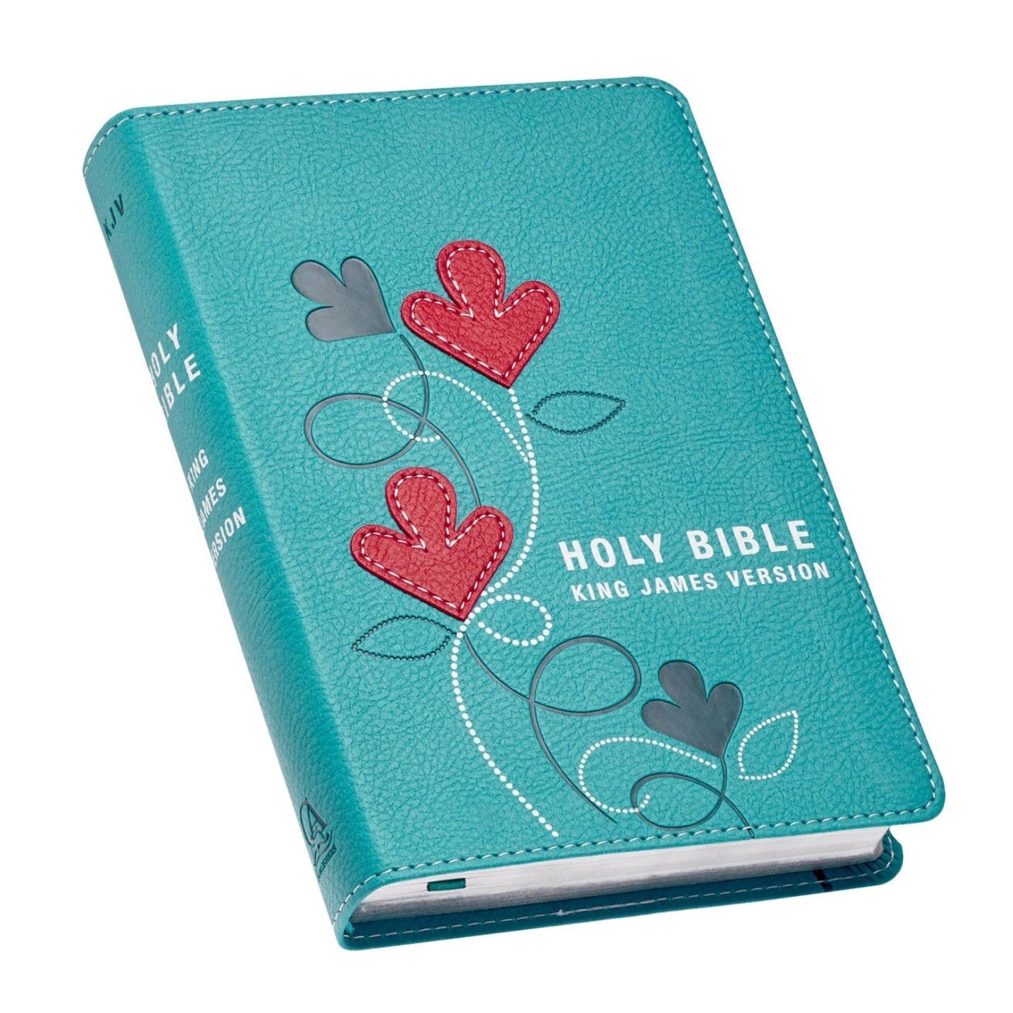 Bible-Turquoise Faux Leather Compact King James Version Bible