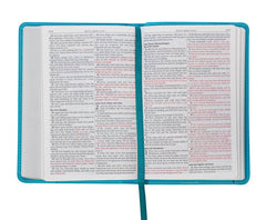 Bible-Turquoise Faux Leather Compact King James Version Bible