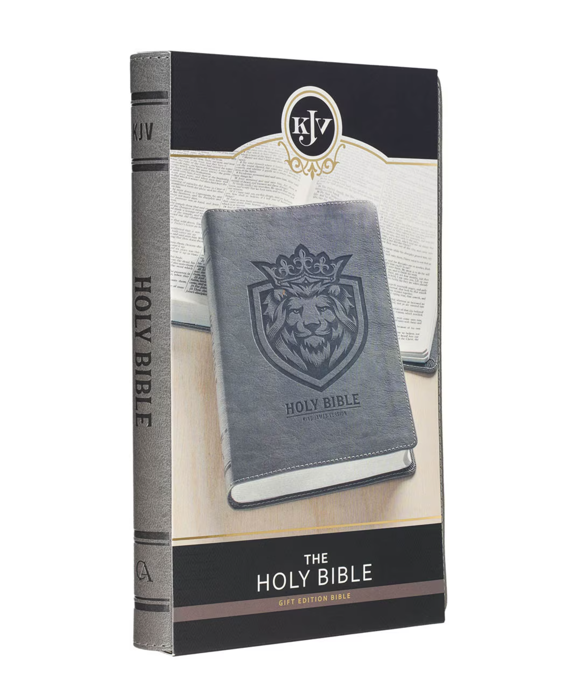 Bible-Charcoal Faux Leather Gift Edition King James Version Bible