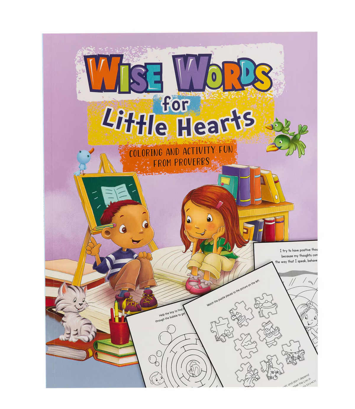 Books for Kids-Wise Words for Little Hearts Coloring and Activity Book