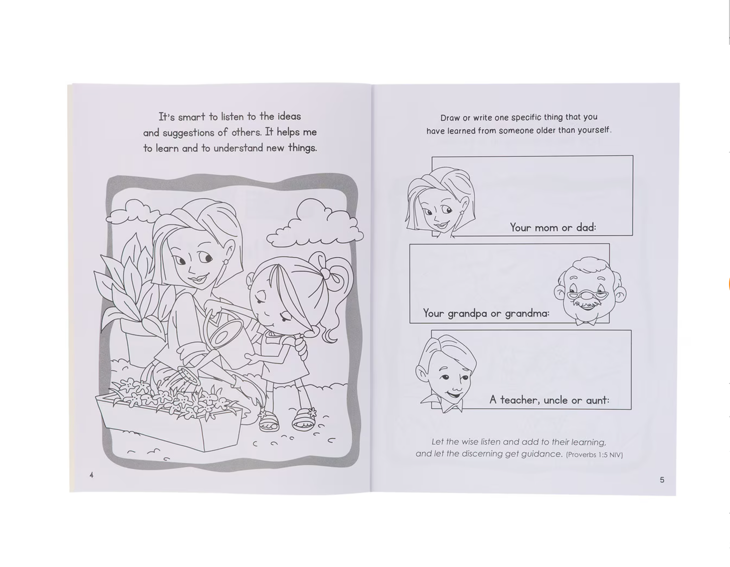 Books for Kids-Wise Words for Little Hearts Coloring and Activity Book