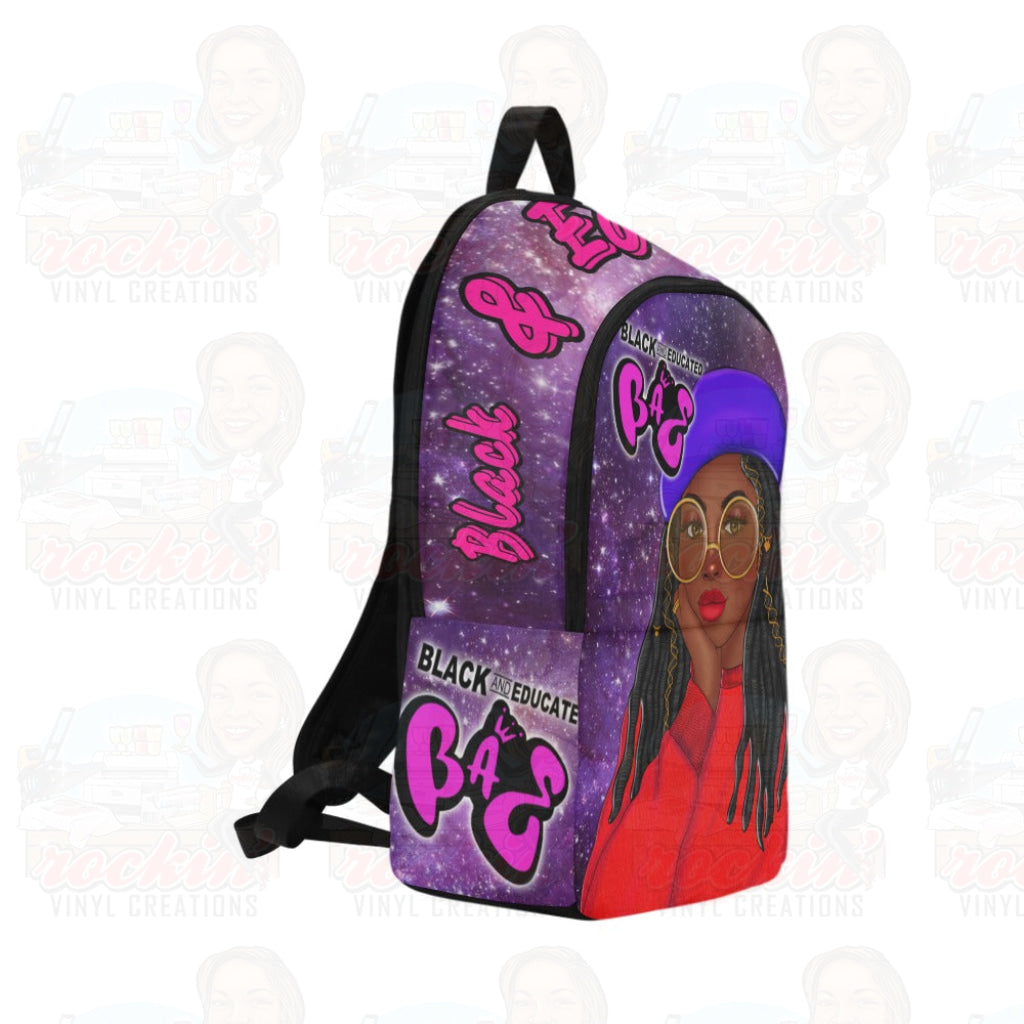 B&E Purple Fabric Backpack for Adult (Model 1659) | Rockin' Vinyl Creations