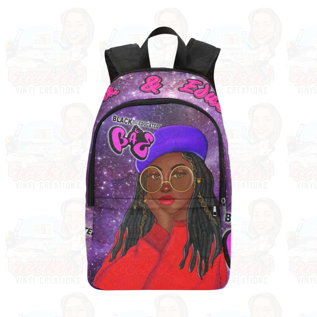 B&E Purple Fabric Backpack for Adult (Model 1659) | Rockin' Vinyl Creations