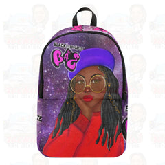 B&E Purple Fabric Backpack for Adult (Model 1659) | Rockin' Vinyl Creations