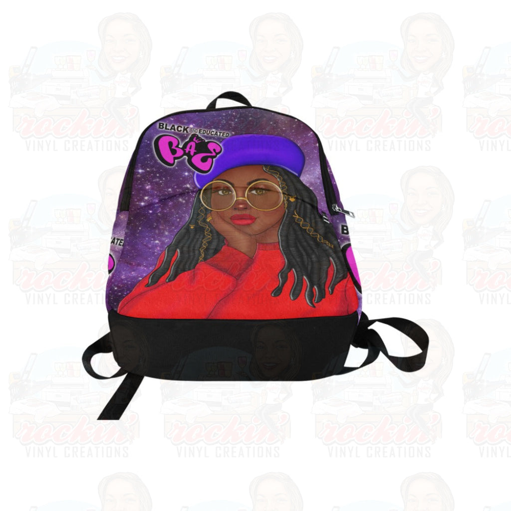 B&E Purple Fabric Backpack for Adult (Model 1659) | Rockin' Vinyl Creations