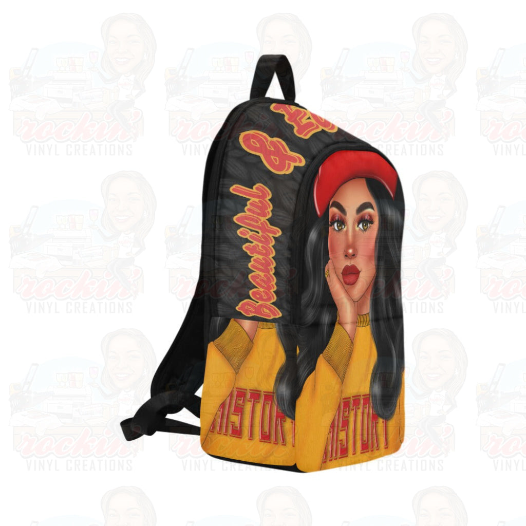 B&E Red Fabric Backpack for Adult (Model 1659) | Rockin' Vinyl Creations