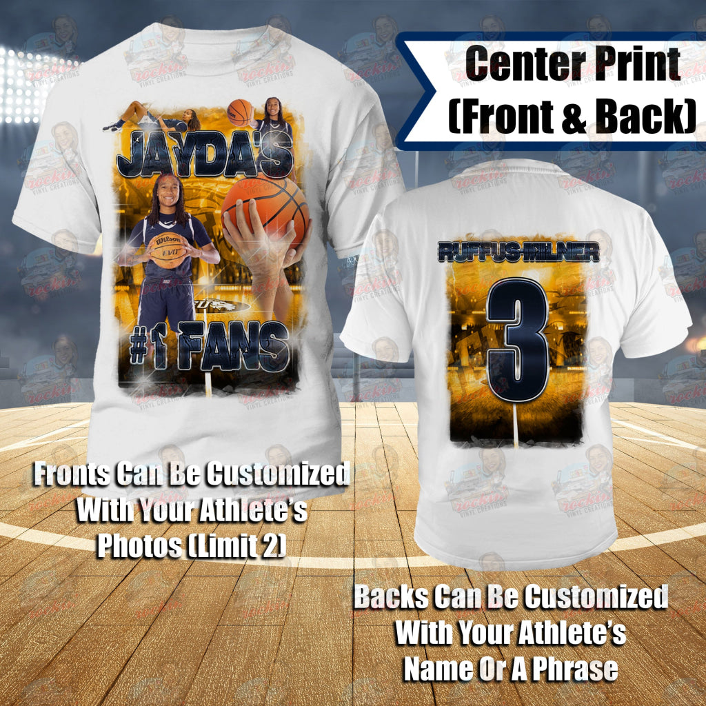 Basketball T-Shirt 2 Sided - Center Print