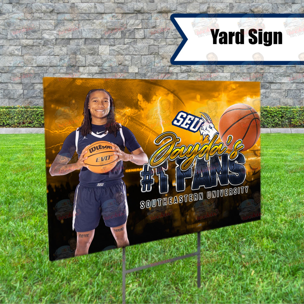 Basketball Yard Sign