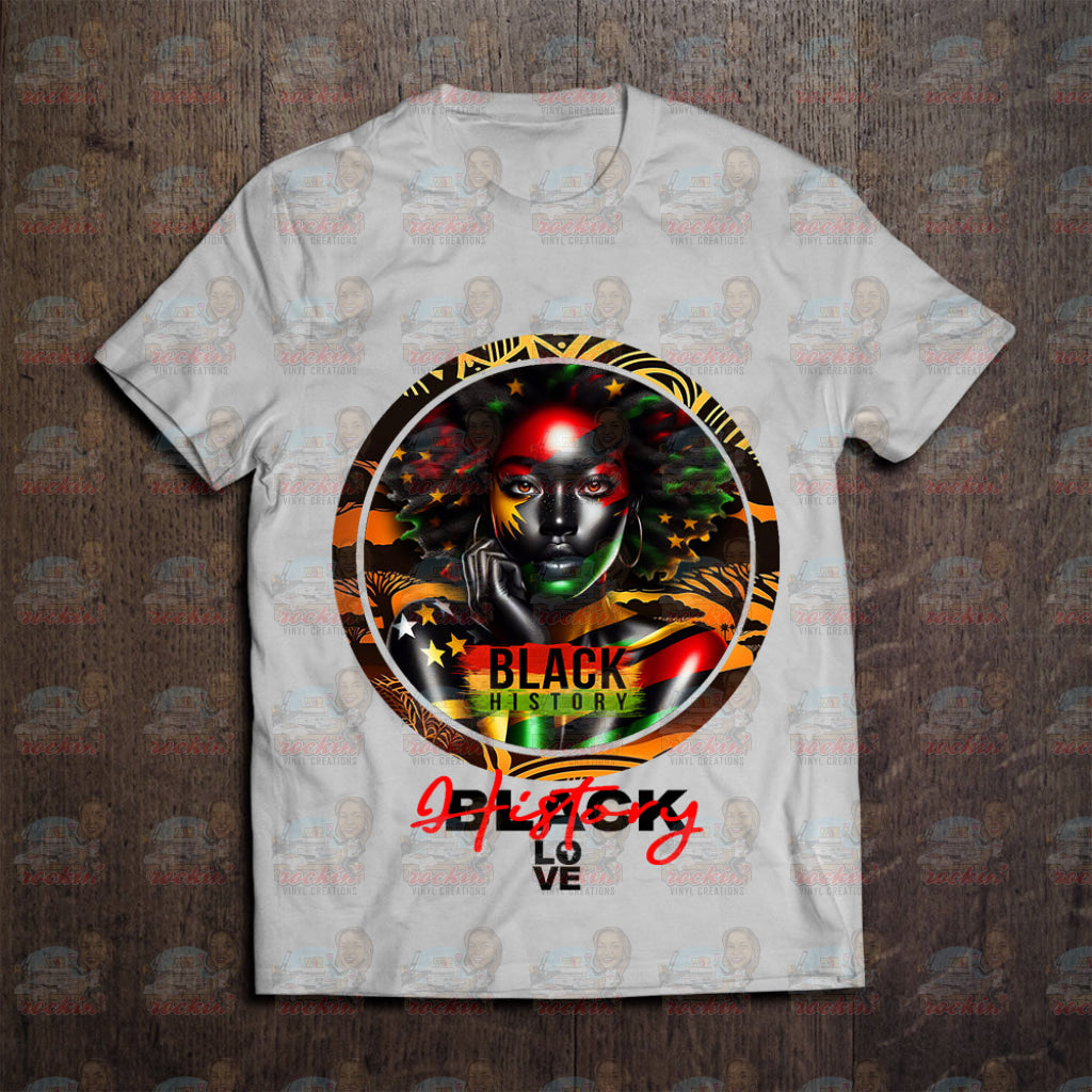 Black History Circle Shirt | Rockin’ Vinyl Creations White / Bh10 T-Shirt