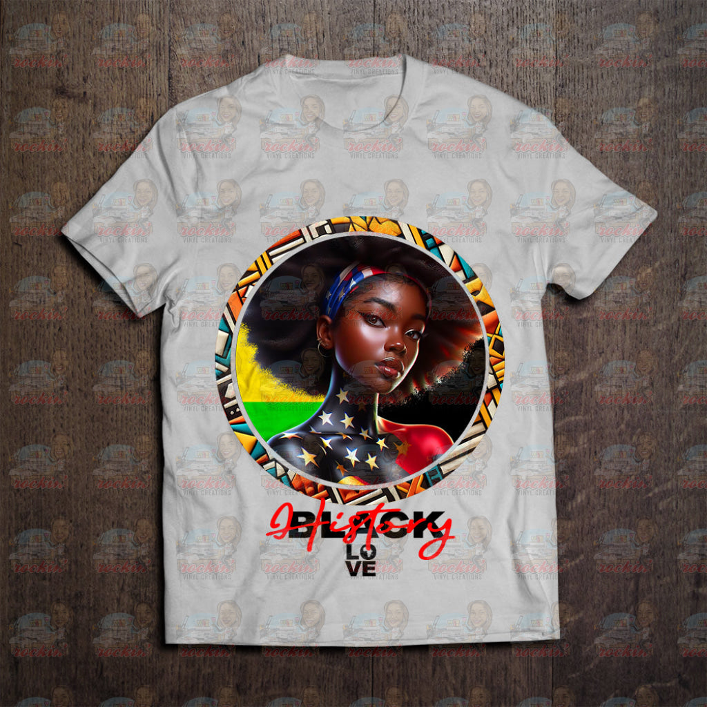 Black History Circle Shirt | Rockin’ Vinyl Creations White / Bh3 T-Shirt