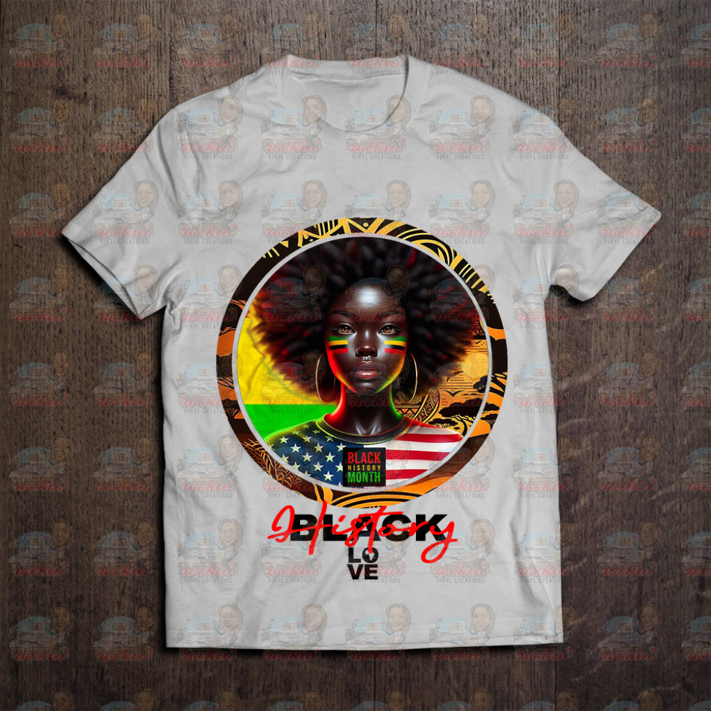 Black History Circle Shirt | Rockin’ Vinyl Creations White / Bh4 T-Shirt