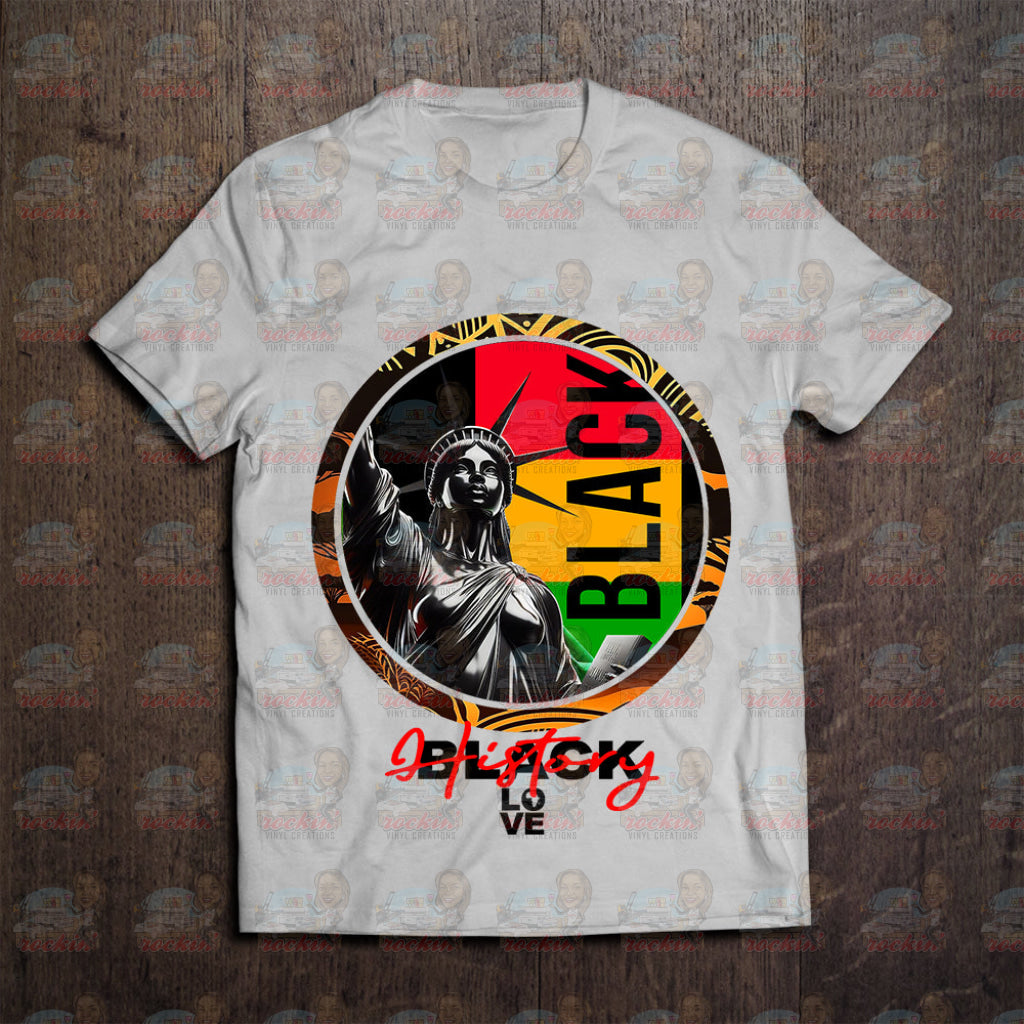 Black History Circle Shirt | Rockin’ Vinyl Creations White / Bh5 T-Shirt