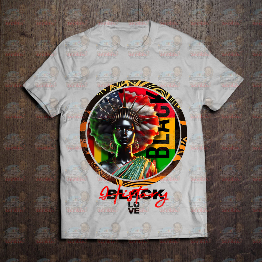 Black History Circle Shirt | Rockin’ Vinyl Creations White / Bh11 T-Shirt