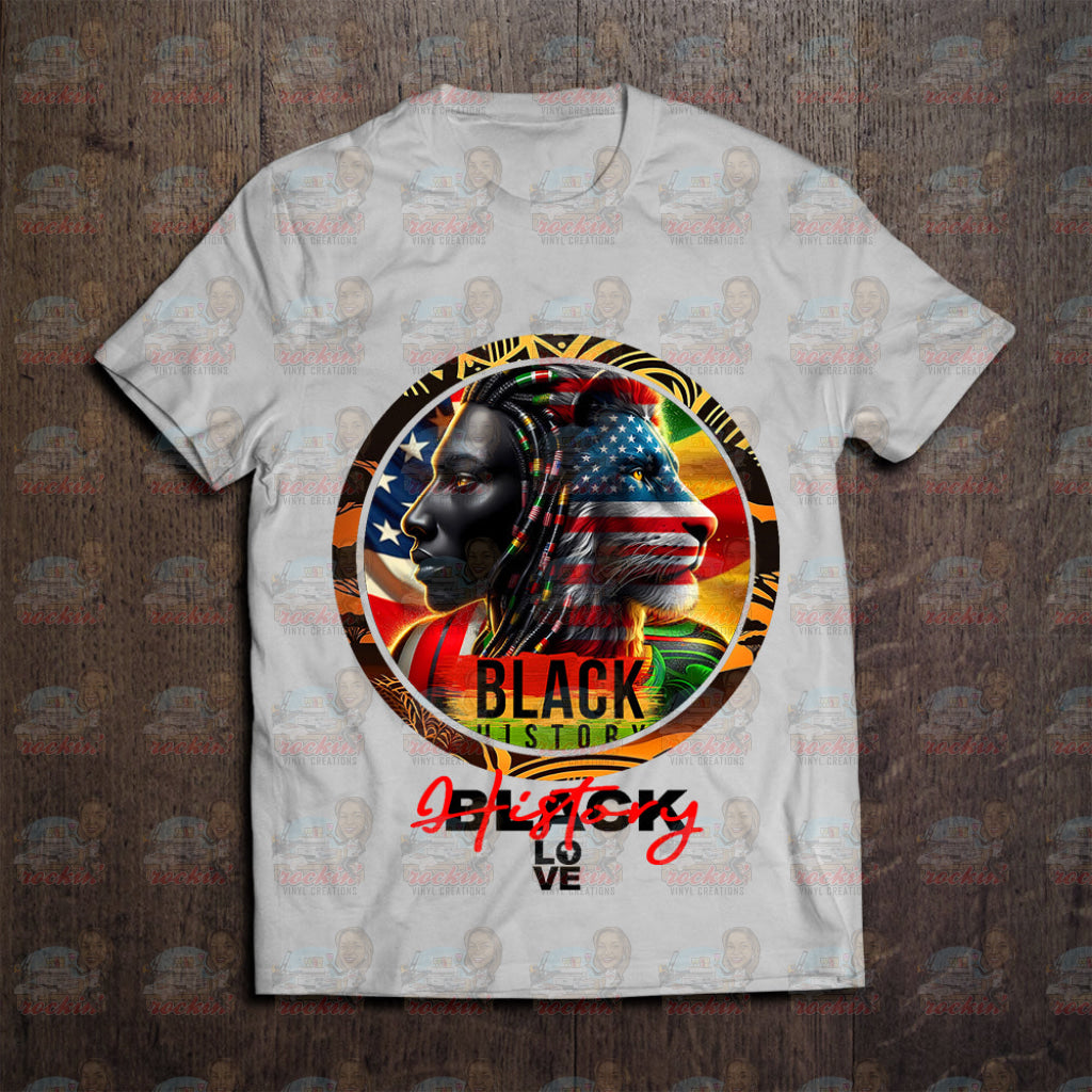 Black History Circle Shirt | Rockin’ Vinyl Creations White / Bh9 T-Shirt