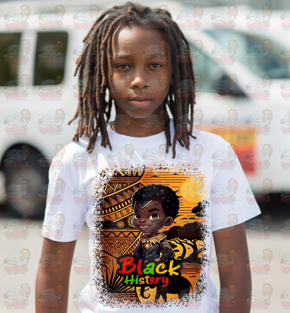 Black History Youth Shirt | Rockin’ Vinyl Creations White / Bh7 T-Shirt