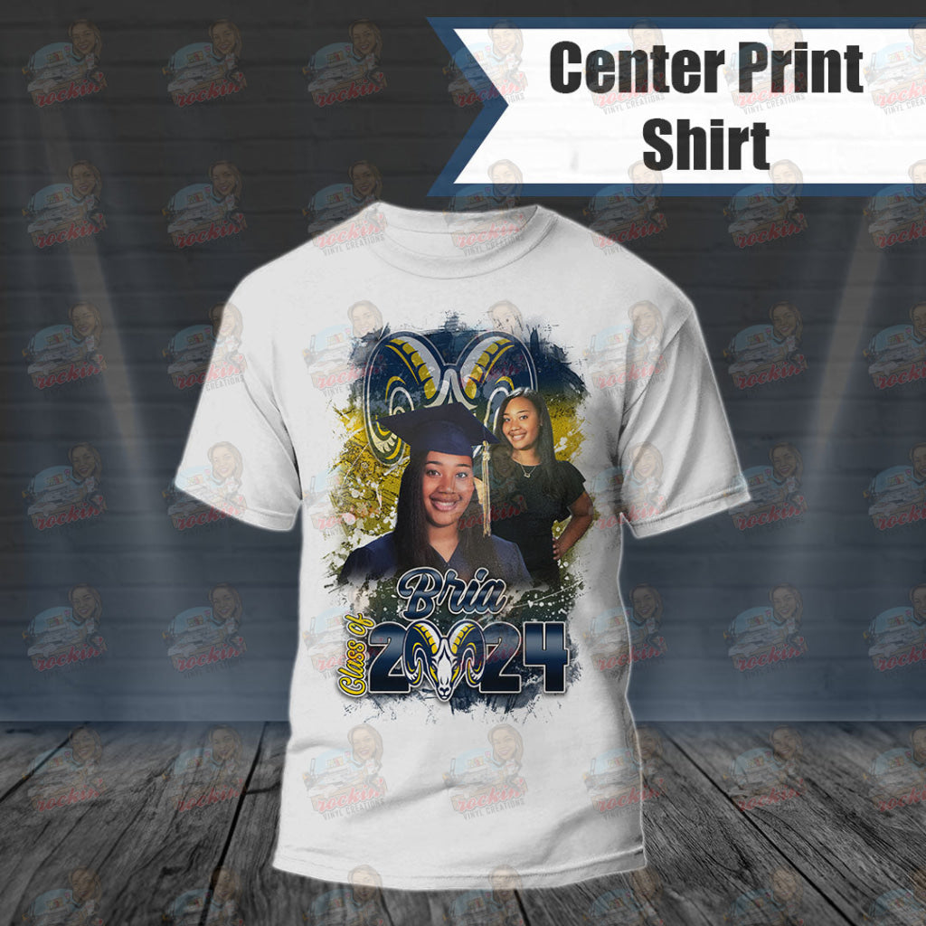 Bria 125 Center Print T-Shirt | Rockin’ Vinyl Creations Toddler 2T / Single Side