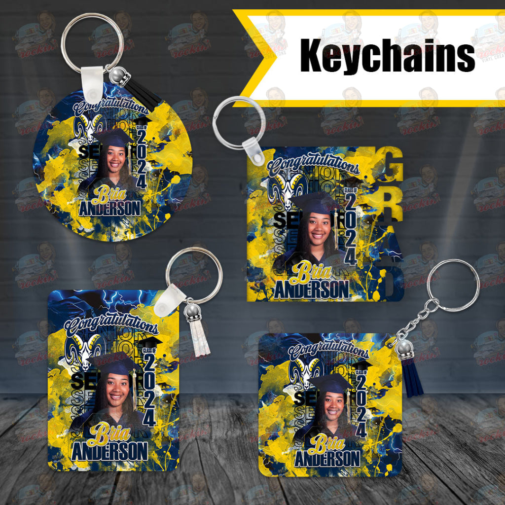 Bria Keychains | Rockin' Vinyl Creations